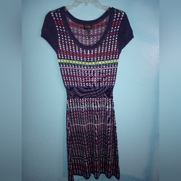 Laundry by Shelli Segal multi colored form fitting  knit dress in size Small - Picture 6 of 10